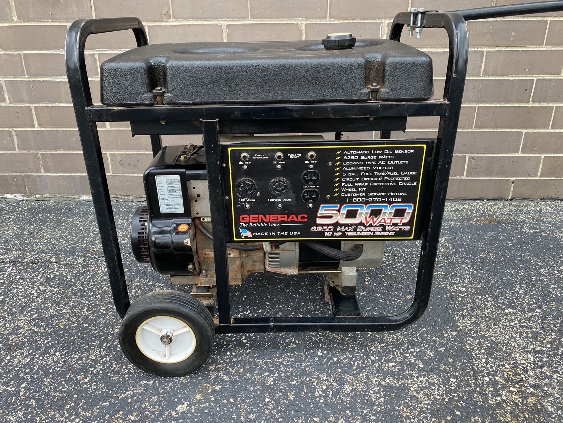 Generac 5000 Watt Generator 