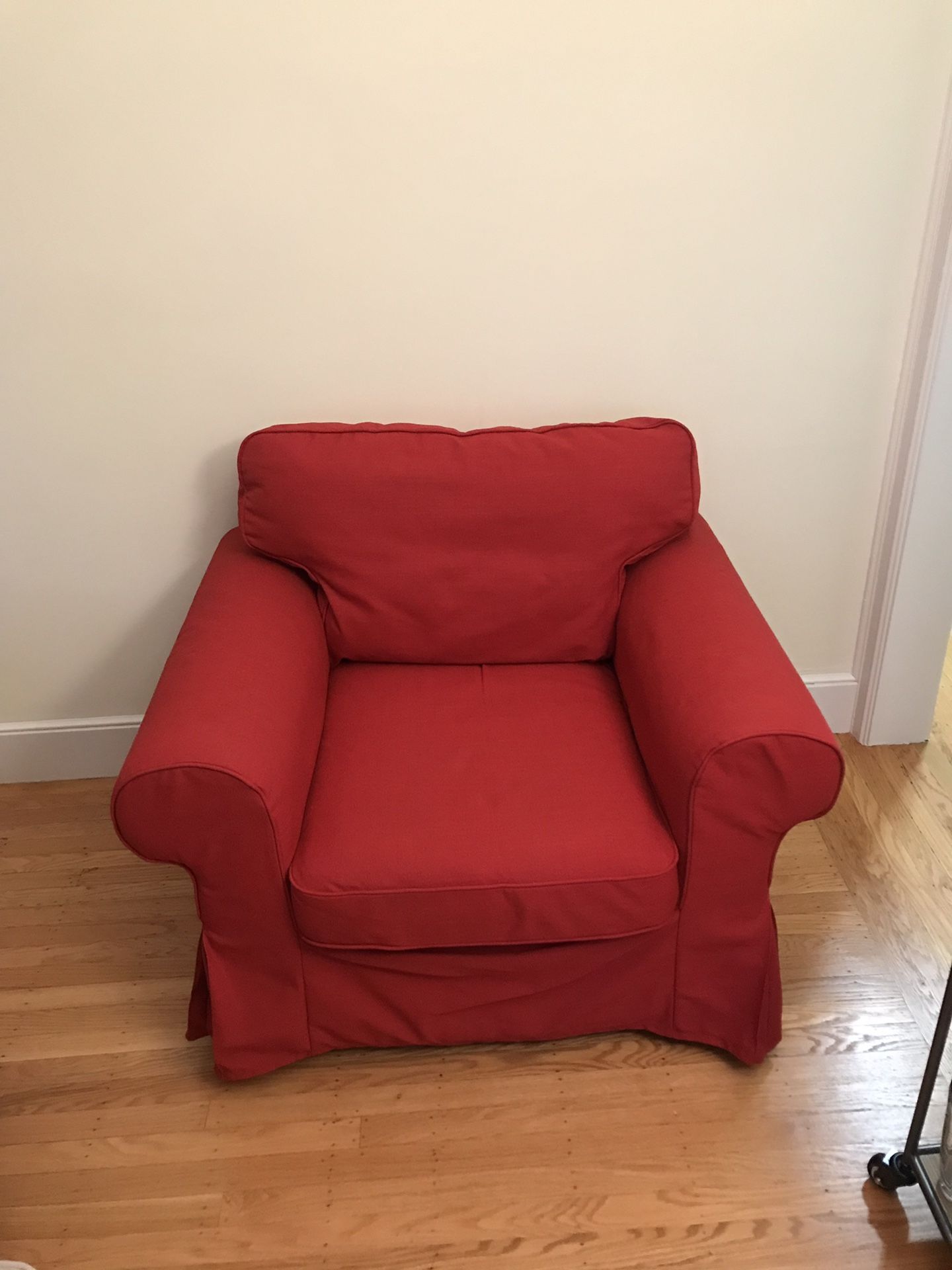 Used red single seat couch from IKEA in great shape!