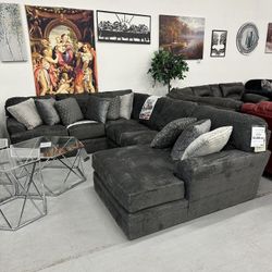 Mammoth Smoke | 3 Piece Sectional Chaise