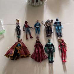 9 Super Hero Action Figures