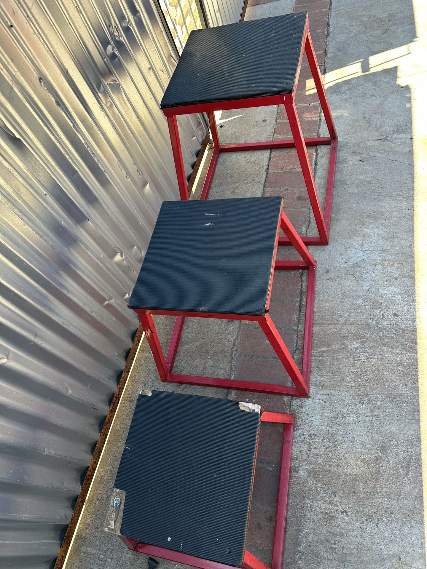 Box Jumps, Gym, Work Out, Set Of 3 Gym Equipment, No Weights