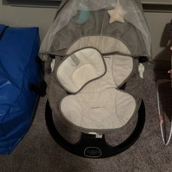 Electric Baby Swing for Infants to Toddler, Bluetooth Baby Rocker 