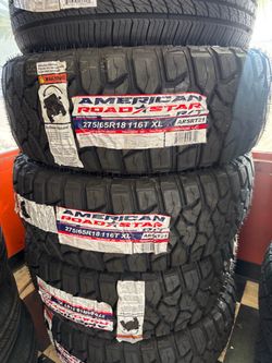 ✅📲275/65/18 vendo set de llantas nuevas America Rt