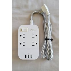 USB AC Wall Outlet Extender Surge Power Strip