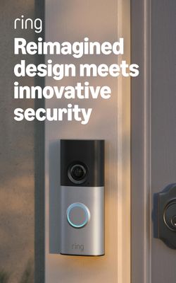Ring Wired Doorbell 2K Plus Retinal 2K Video New Sealed