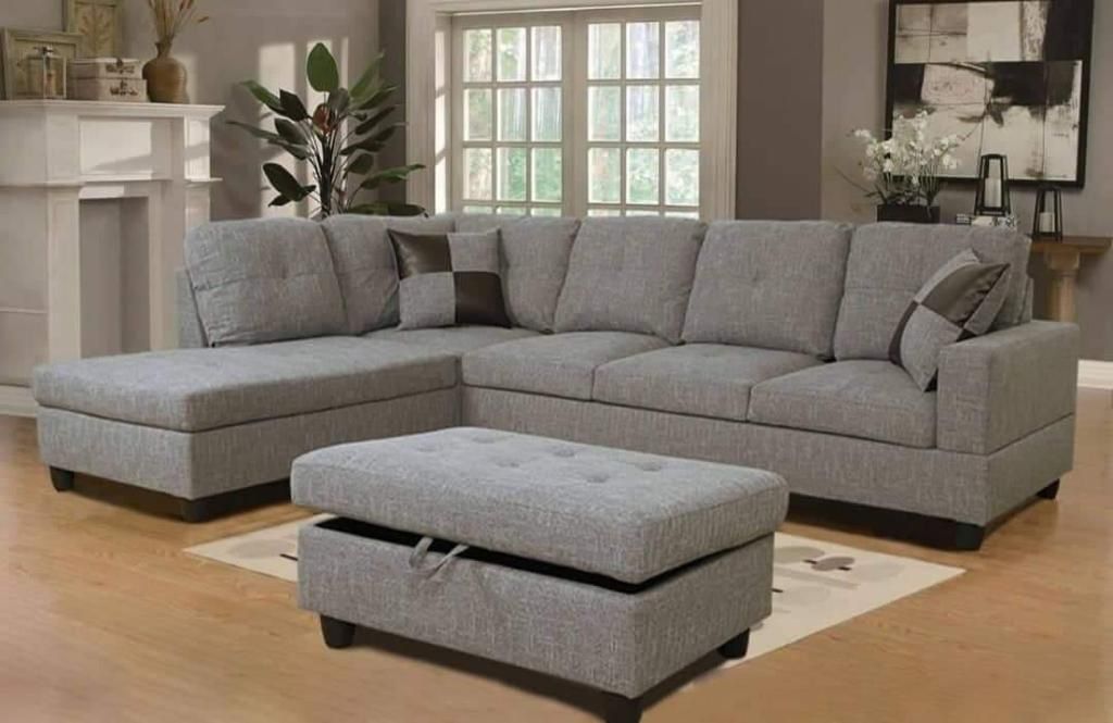 New Sectional And Ottoman 