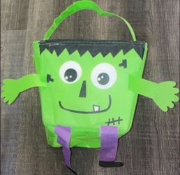Canvas Monster Halloween Trick Or Treat Basket