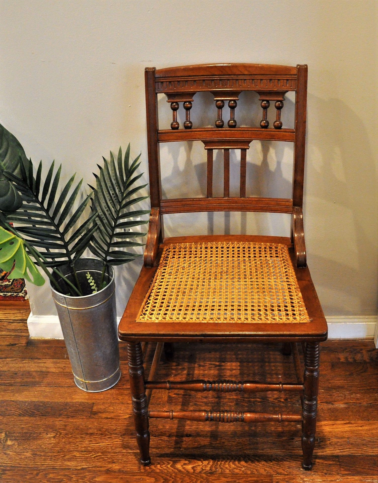 Vintage wood/cane chair
