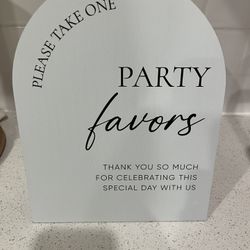 Party Favor Sign
