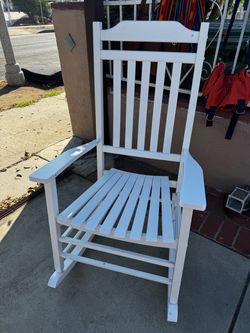 White Wood Rocking Chair