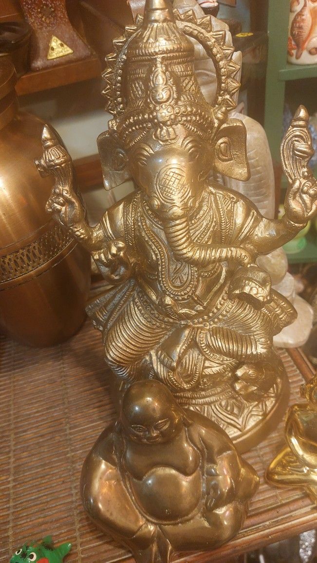 Heavy Brass Ganesh Statue