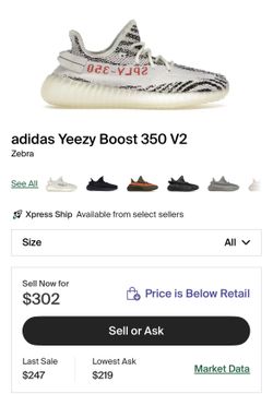 Zebra “Yeezy Boost”