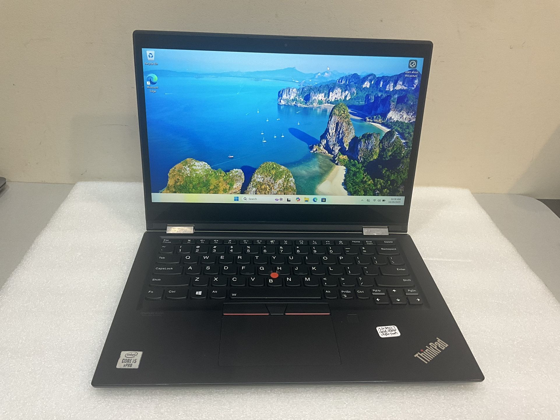 Lenovo ThinkPad X13 Touch Yoga Gen 1 13" i5-10310U 16GB 256GB SSD Win 11 Pro. Fully tested factory reset and ready for a new owner. This Device h