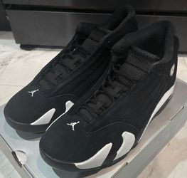 Air Jordan 14 Retro Black White men's 10.5
