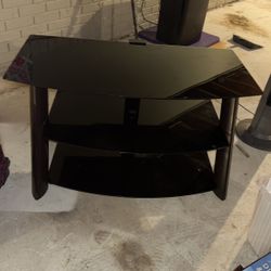 Black Glass TV Stand $40