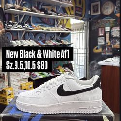 New Black & White Af1