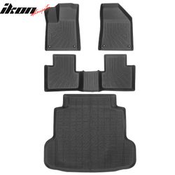 Fits 2015-2017 Chrysler 200 TPE All Weather Floor Mats Carpets+ Rear Trunk Mat Liner