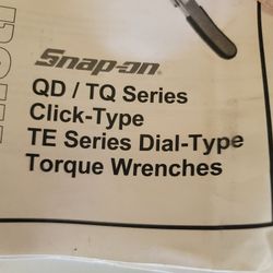 1/4" Snap-On click type torque wrench