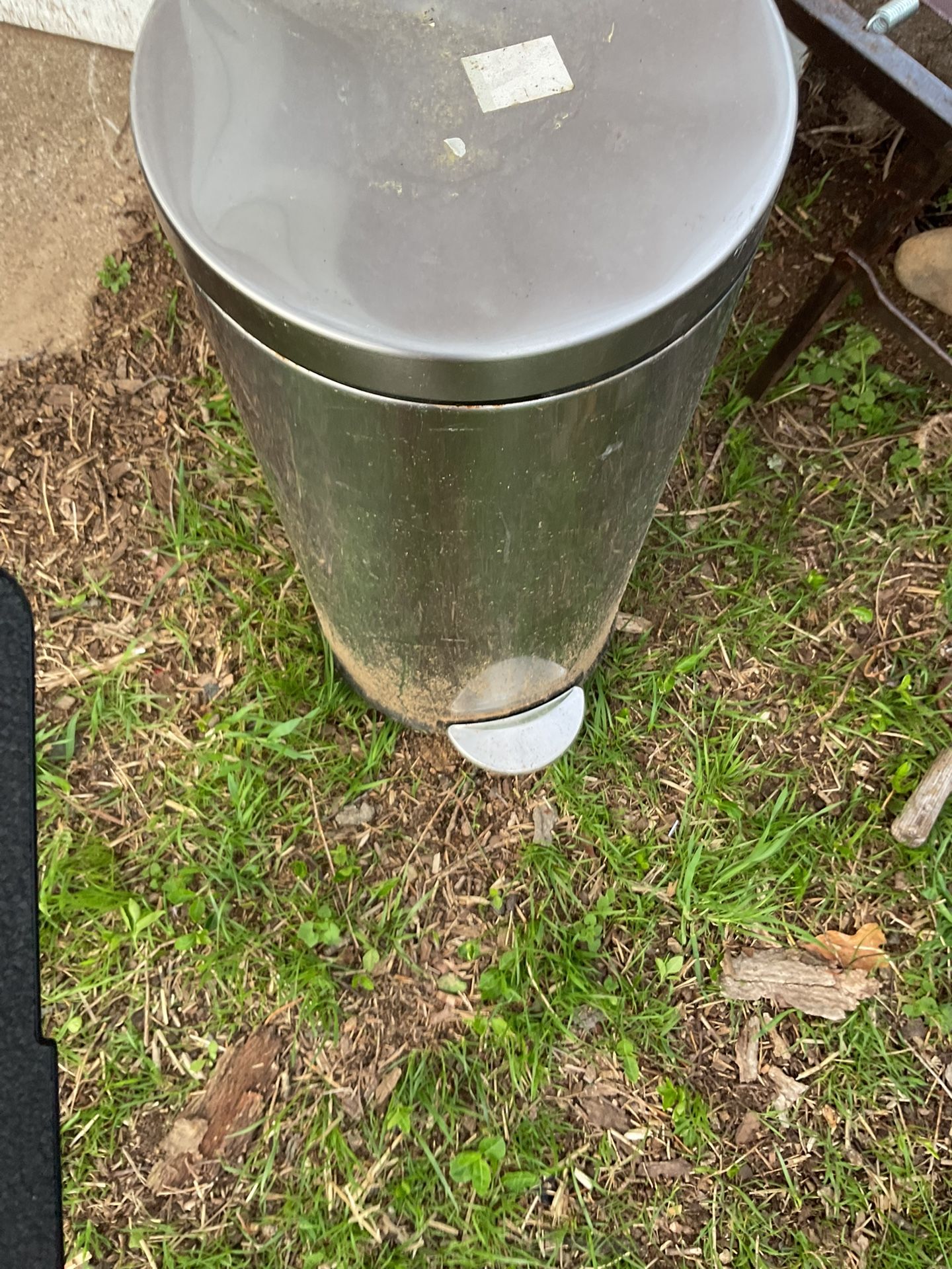 A Sylver Kitchen Trash Can, Use With Foot ( NO SHIPPING)