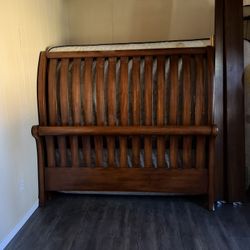 Queen Wooden Sleigh Bed frame