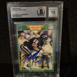Mike Singletary Autographed Football Card HOF