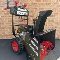 New Amerisun 24in Dual Stage Snow Blower 