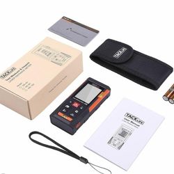 TACKLIFE Laser Measure,196Ft Mute Laser Distance Meter with 2 Bubble Levels, Pythagorean Mode -HD60

