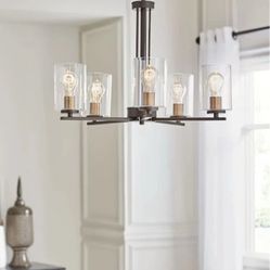 NIB Fontella 24"W *18” H 5-Light Chandelier by Kichler Olde Bronze Finish
