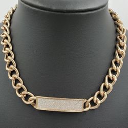 Vintage Necklace Charming Charlie Gold Tone Cuban Link 13.5" Hypo-Allergenic NEW  This Vintage Necklace by Charming Charlie features a gold tone Cuban