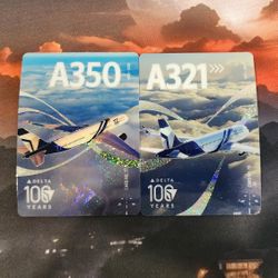 2025 Delta Trading Cards - A321 & A350 Limited Edition 100 Year Anniversary