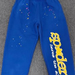 Blue Spider Sweat Pants 
