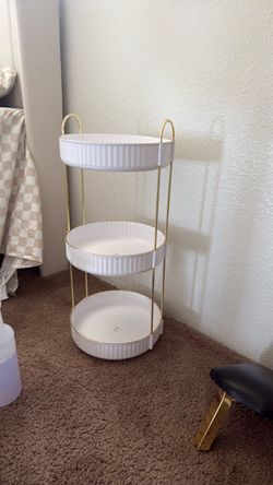 WHITE STORAGE ROTATING ORGANIZER