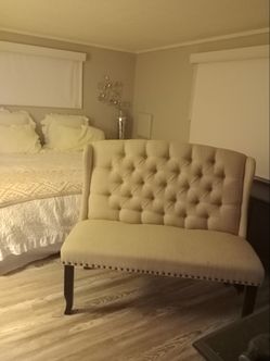 beautiful sturdy bench for two.
