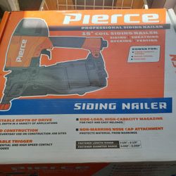 Pierce 15 Degree Siding Nailer And Box Of Coiled Galvanized Nails
