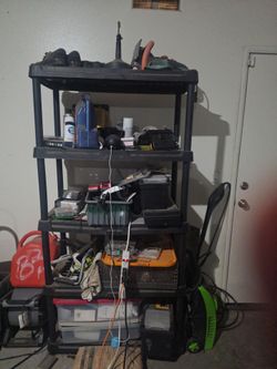 Plastic black shelving