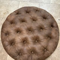 Leather Ottoman
