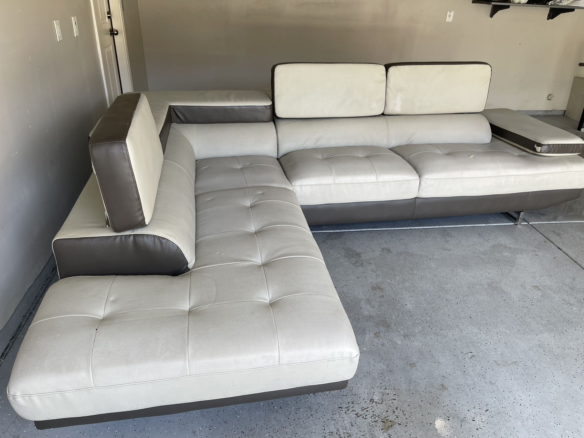 2 Piece Section leather Sofa 