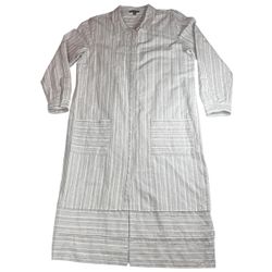 Tommy Hilfiger Striped Linen Blend Shirt Dress Size 16 Midi Neutral