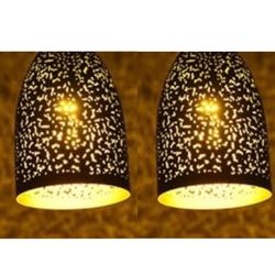 2pcs Retro Rustic Dome Shades Replacement Brown 