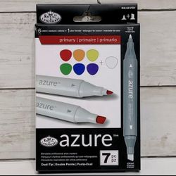 NIB Royal & Langnickel Azure Dual Tip Marker Set 7pc