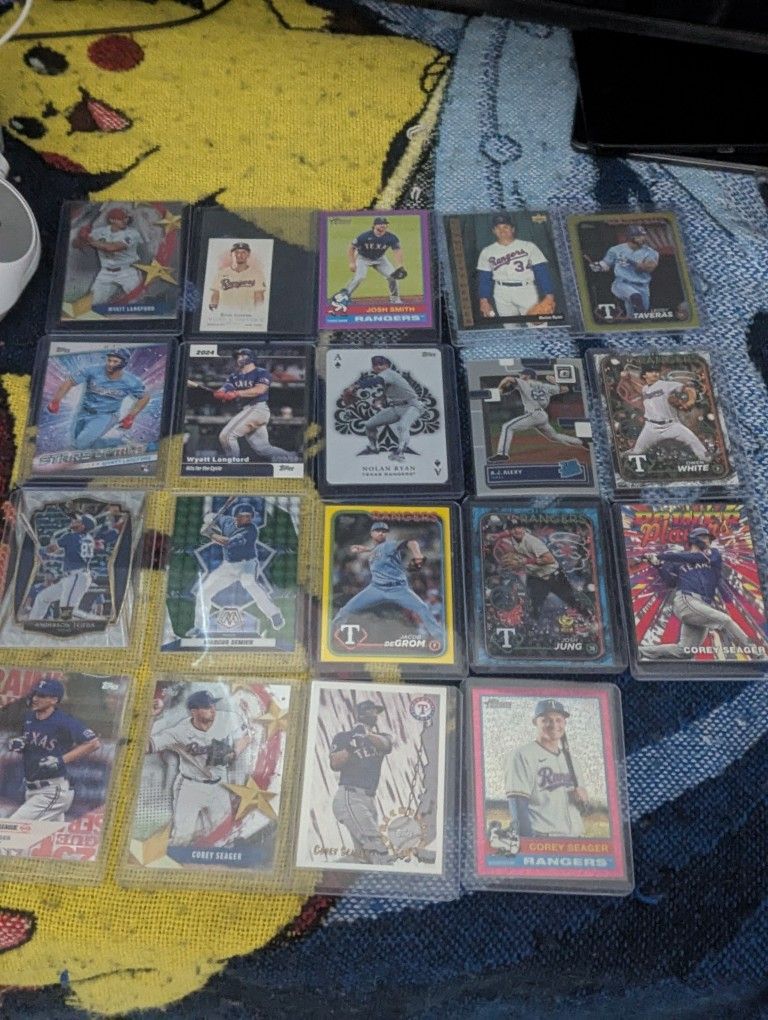 Texas Rangers Toploaders Baseball Cards