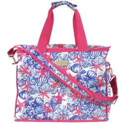LILLY PULITZER She She Shell Insulated Large Beach Cooler Tote Bag Pink Blue NWT
