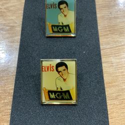 Vintage Elvis Presley memorabilia MGM Pins 2 Pins With plastic case