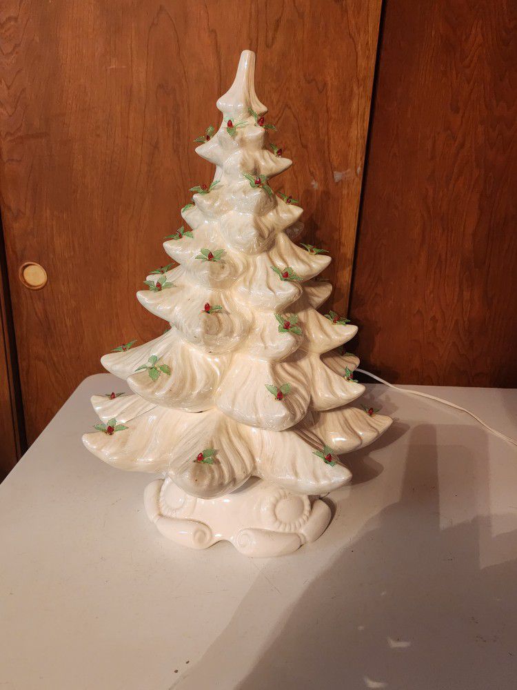 Vintage Ceramic Christmas Tree 20 In