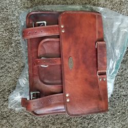 Leather Handmade World Messenger and Laptop Bag