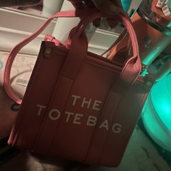 MARC JACOBS  THE LEATHER SMALL TOTE BAG LIGHT PINK