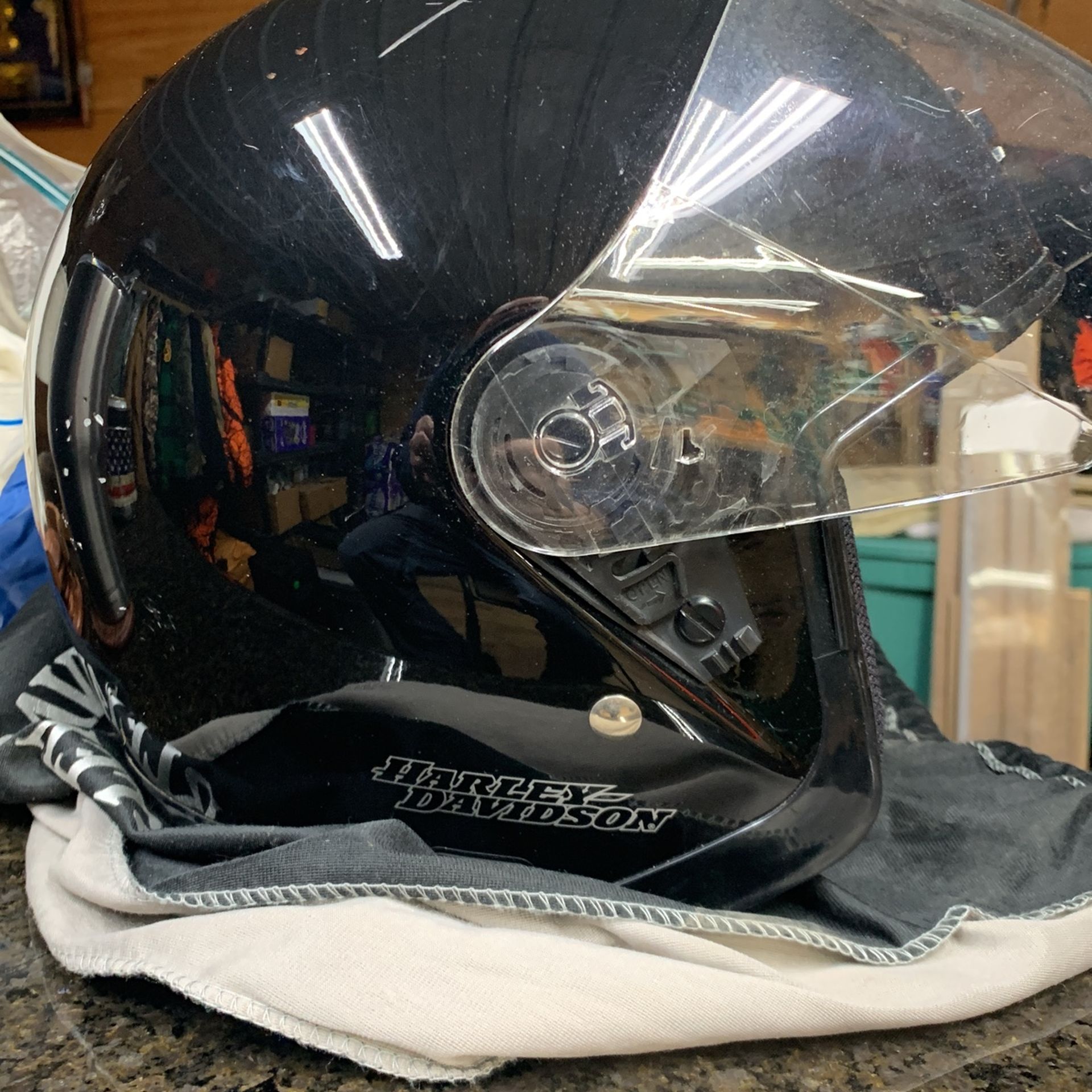 Harley Davidson 3/4 Helmet w/ Shield