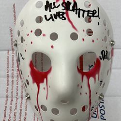 Ari Lehman signed and inscribed Jason mask