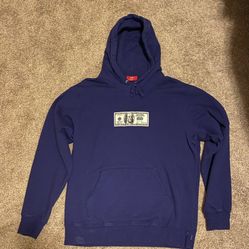 Supreme Benjamin Franklin Navy Hoodie 