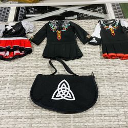 Doll Items Bundle, 1 Storage Bag + 3 Doll Dresses, $10 for 1 Set